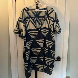 Organic cotton cover up/dress batik from Anthropologie.